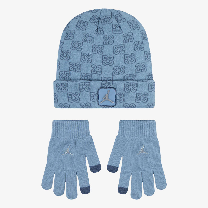 HADDAD Set JAN MONOGRAM BEANIE SET 